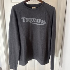 Lucky Brand Triumph Motorcycles Sweatshirt Sweater Sewn Logo Patch