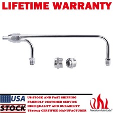 Chrome Dual Feed Fuel Line For Carburetor Double Pumper Fit 38 Hose Chrome Dual Feed Fuel Line For Carburetor Double Pumper Fit 38 Hose