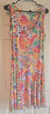 Lauren Ralph Lauren Colorful Paisley Dress Size Medium Stretchy Sleeveless Flowy