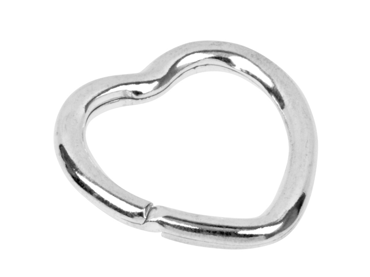 Sterling Silver Key Ring 30mm Split Ring Heart Shape Jewellery Making Finding