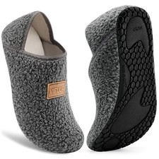 House Slippers for Women Men Slip on Indoor Barefoot 5-6 Women/4-5 Men 03 Grey