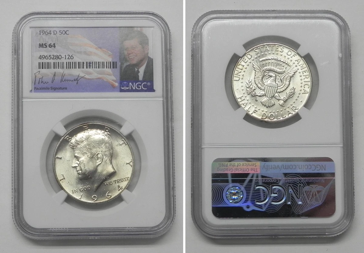 MS 64 Graded Kennedy US Half Dollars (1964-Now) for sale | eBay