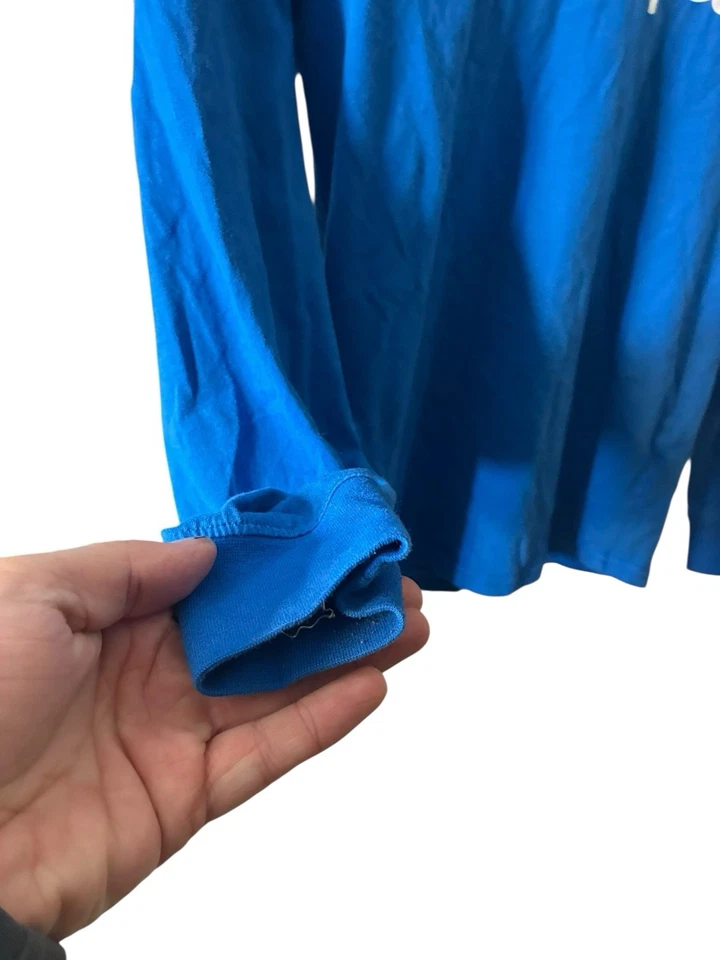 Champion Boys Medium Blue Long Sleeve Crew Neck Logo Tee - Image 3 of 4