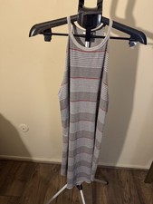 Sundry striped ruched side tank dress Size 3 Made In The USA Vacay Resort