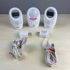 VTech Digital Audio Baby Monitor 2 Parent Units 1 Baby Unit Night Light White