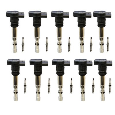 Denso 10 Ignition Coil 10 NGK Platinum Spark Plugs Kit For F-250 SD 6.8 V10