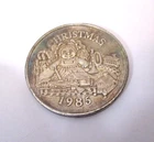 VINTAGE 1985 KIDS in TOYLAND CHRISTMAS .999 FINE SILVER ROUND 1 TROY OUNCE RARE