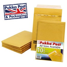 Pukka Post & Packaging Quality Gold Bubble Envelopes Bags Padded