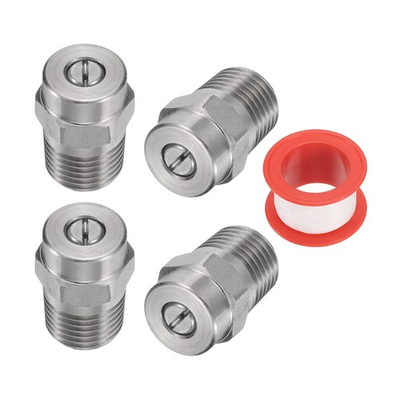 #ad #ad 4Set Threaded Nozzle Tips with 1.07mm Orifice 1 4quot; Male NPT 25 Degree $15.53