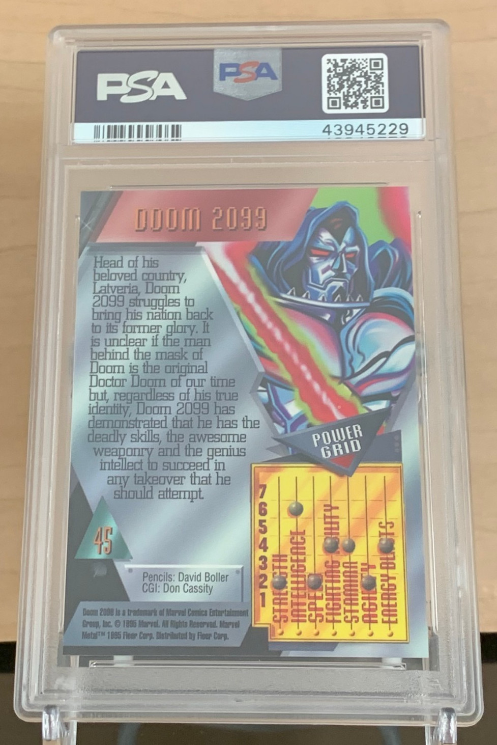 1995  Marvel Metal #45 Doom 2099 💎 DOCTOR DOOM 💎 PSA 10 Gem Mint 💎 view 4