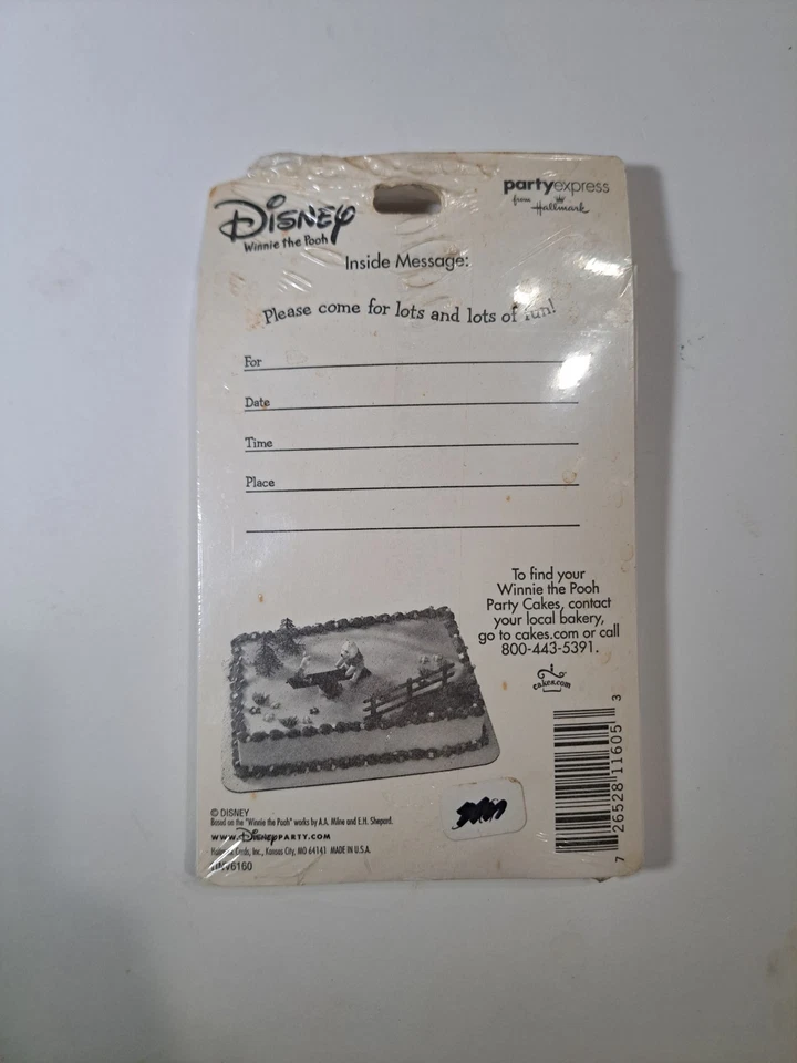 Lote de 4 Invitaciones de Fiesta de Cumpleaños Disney Winnie the Pooh Sello - 32 Tarjetas Foto 2 de 2