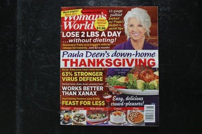 Woman's World Magazine Nov 15 2021 Paula Deen Thanksgiving Recipes Health Bauer