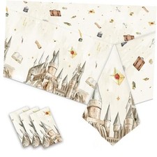 3PCS Magical Tablecloth,Disposable Wizard School Plastic Table Cover for