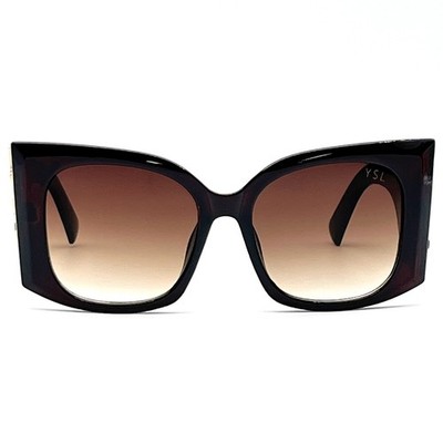 YSL Saìnt Laurènt Pārìs 23015 Sunglasses Black Frame Brown Gradient Lenses 54-19
