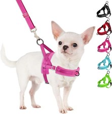 No Pull Small Dog Harness and Leash Set, Puppy Soft Vest Harness Neck Chest