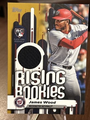2025 Topps Update Rising Rookie Relics Gold #RRR-JWO James Wood RC /50