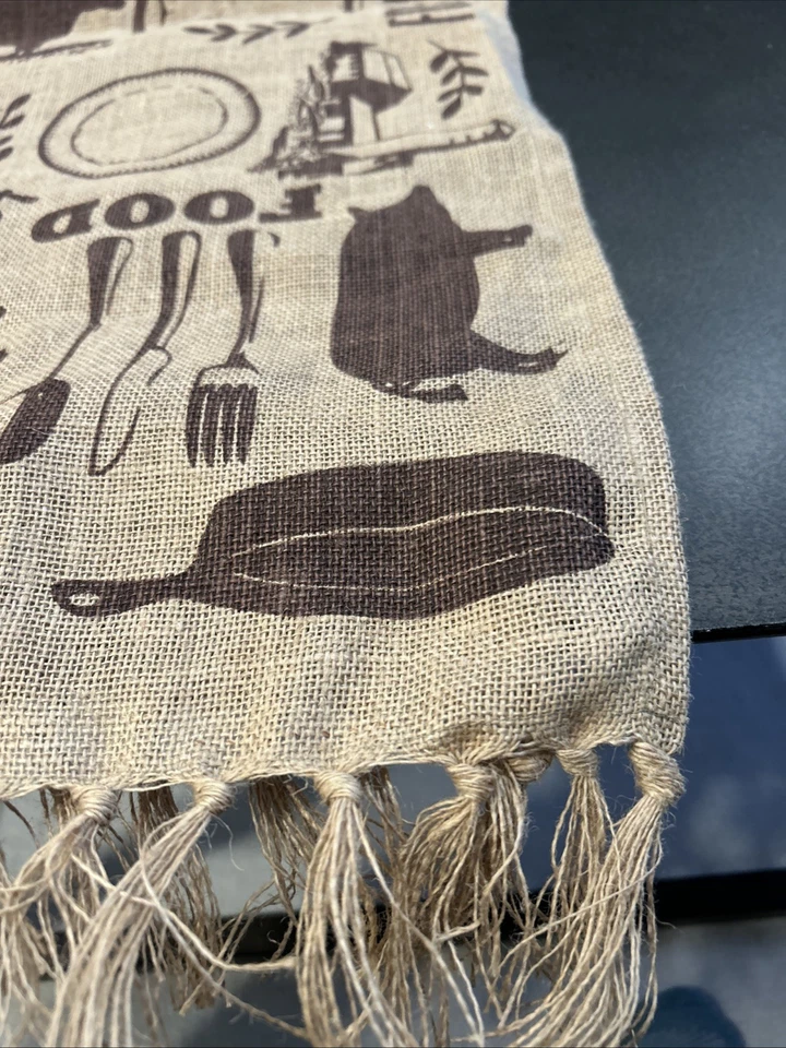 Corredor de mesa de arpillera Foto 4 de 4