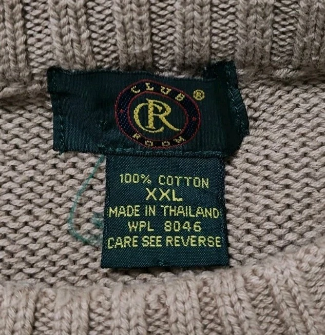 Vintage Club Room Golfer Grandpa Sweater Sz XXL 100% Cotton EUC - Image 3 of 4