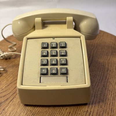 Vtg ITT  Beige Push Button Touch Tone Telephone - Untested