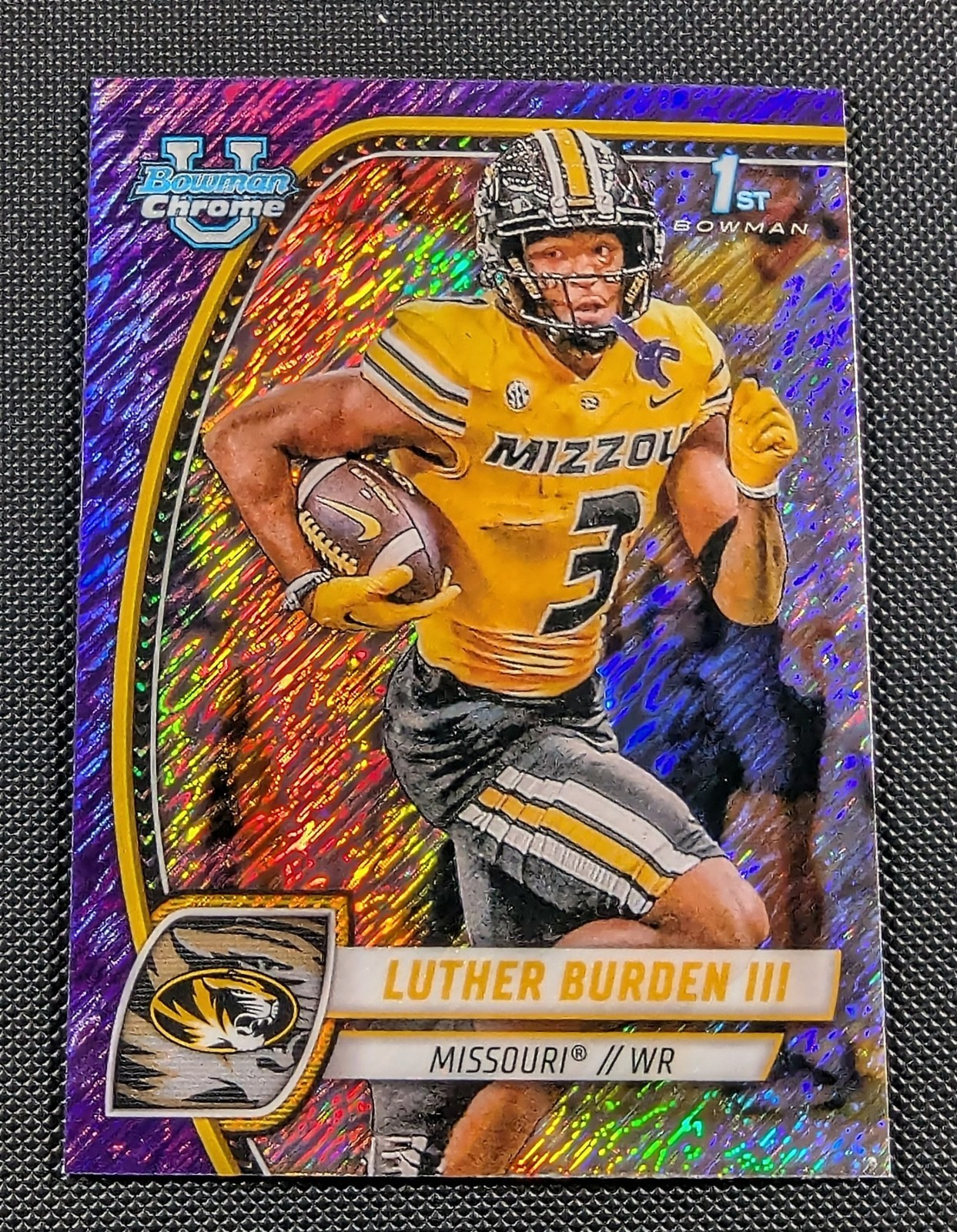 2024 Bowman University Chrome - Luther Burden #123 Purple Shimmer Refractor (RC)