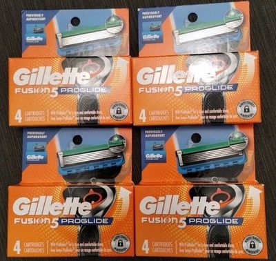 (4) Gillette Fusion5 Proglide 4-Pk Razor Refill Cartridges (12 Total) NEW Sealed