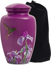 Hummingbird Cremation Urn for Ashes Adult Large Purple 200 lbs