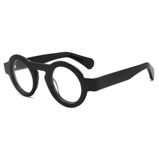 Round Thick Fashion Acetate Eyeglass Frames Men Women Readers Full Rim