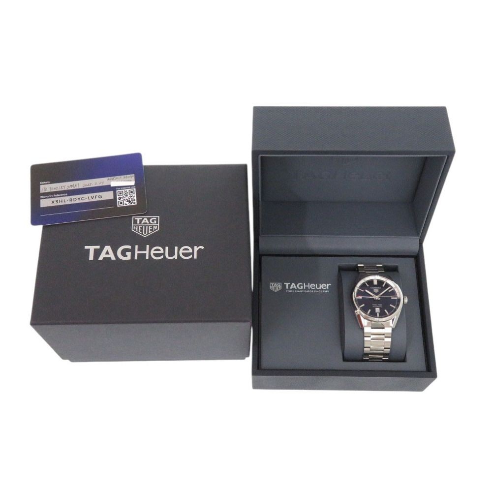 TAG Heuer Carrera Calibre 7 Twin-Time Date Blue Dial Mens Watch WBN201A BA0640