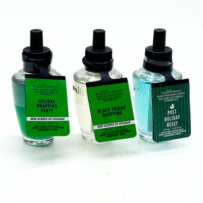 Bath & Body Works Holiday Wrapping, Black Friday, Post Holiday Wallflowers 3pc