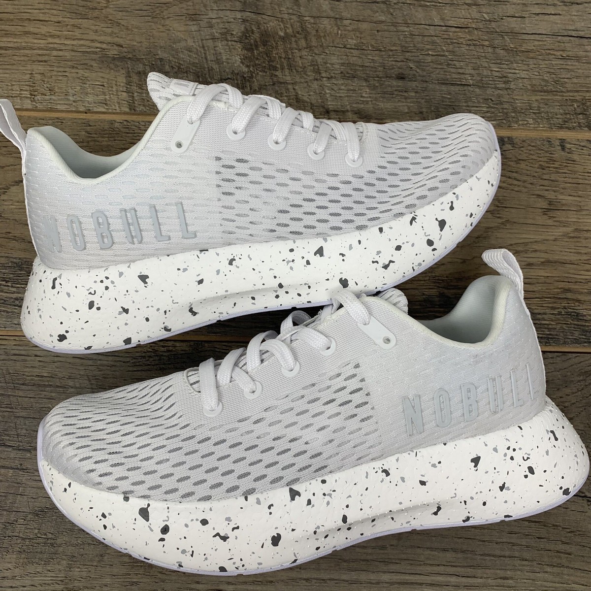 靴 nobulani NOBULL Men's Size 14 Lemon Drop Diamond Knit Runner Athletic
