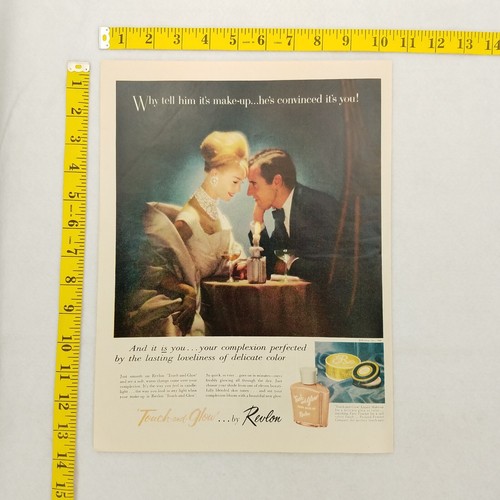 1960 Revlon Touch And Glow Vintage Print Ad Hes Convinced Its You - Picture 2 of 2