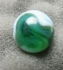 Antique Akro Agate Green Slag 19/32"