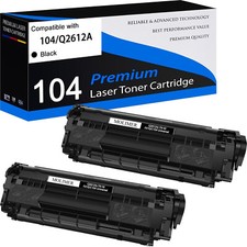 2PK 104 Black Toner For Canon ImageCLASS D420 D450 D480 MF4050 MF4010