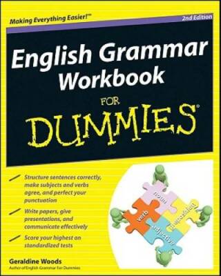 English Grammar Workbook For Dummies - Paperback By Woods, Geraldine - GOOD