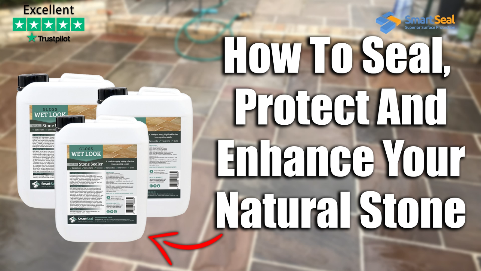 Wet Look Patio Sealer SMARTSEAL Slate Limestone Indian Sandstone (100ml +5 size) eBay