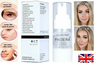 Phoera  Face Primer unsichtbare Poren Basisöl Kontrolle Feuchtigkeitscreme Make-up Haut UK