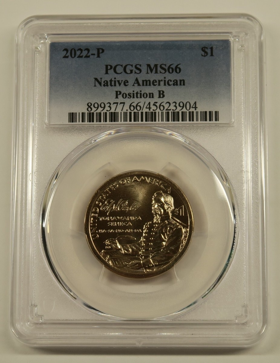 2022 P Native American Sacagawea Dollar PCGS MS66 Position B, Ely