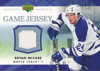 2007-08 Upper Deck GAME JERSEY #MC BRYAN McCABE - Toronto Maple Leafs