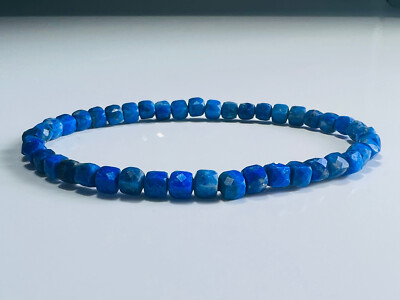 Lapis Lazuli Stretch Bracelet Faceted 5mm Top Quality Natural Stone Healing Stone