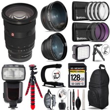 Sony Fe 24-70mm F/2.8 Gm Ii Lens + Led Light + Tripod - 128gb Accessory Bundle
