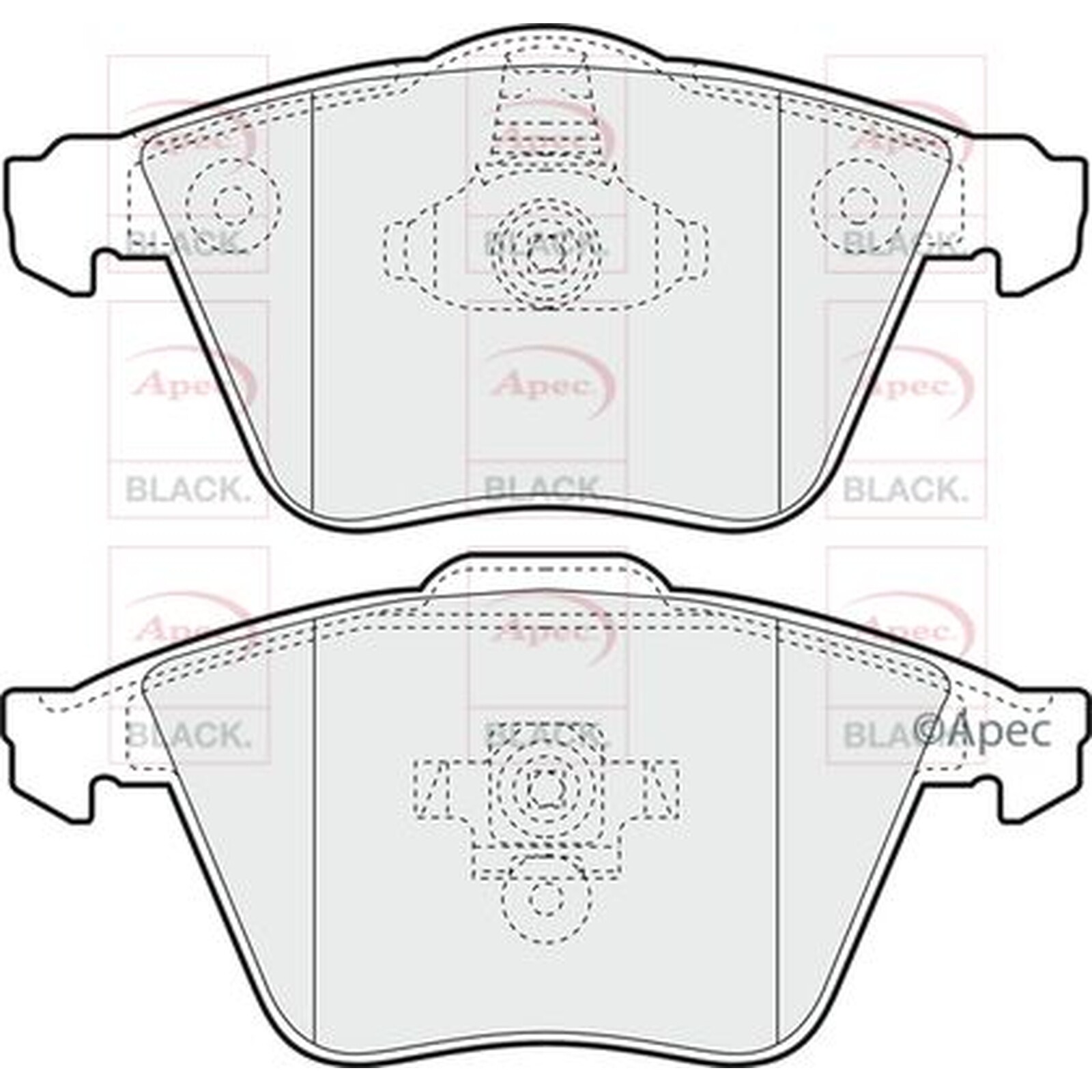 Apec Black Brake Pads PAD1420B - Front R90 - Fits Ford Mazda Volvo OE Quality