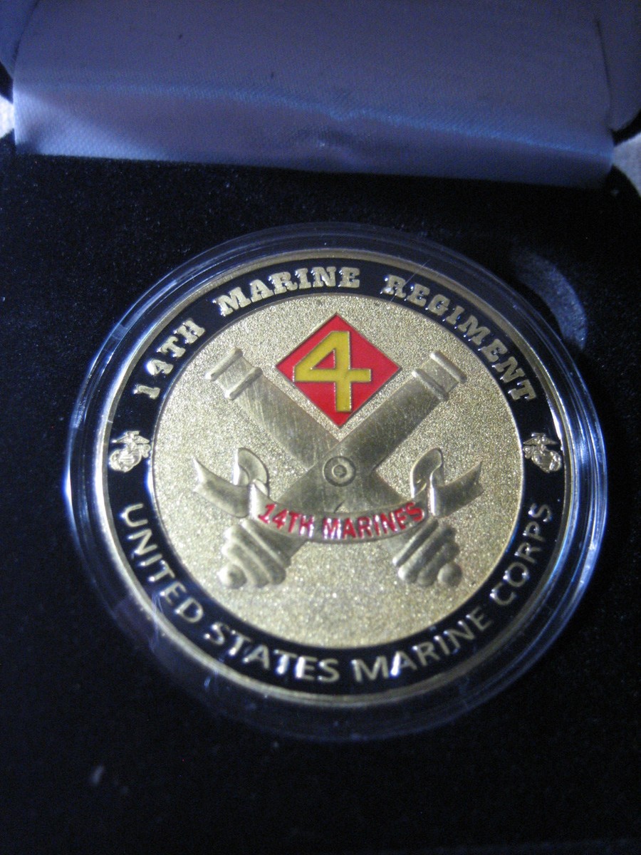 US MARINE CORPS - 14th MARINE REGIMENT Challenge Coin w