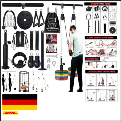 Taeku Latzug Fitness & Seilzugsystem für LAT Pull Down, Bizeps Curl und Trize...