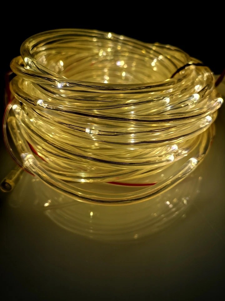 Lumières de Noël pour Extérieur LED Énergie Solaire Tube Lumière Blanc Chaud Mât - Photo 2/3