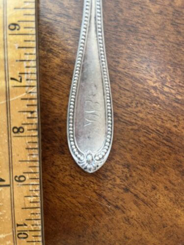 Coin Silver Bead Serving Spoon Shell Bowl Galt - Picture 2 of 5