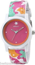 NEW-SPROUT PINK DIAL MULTI COLOR ORGANIC STRAP,WHITE RESIN CASE,ST/5528PKCO