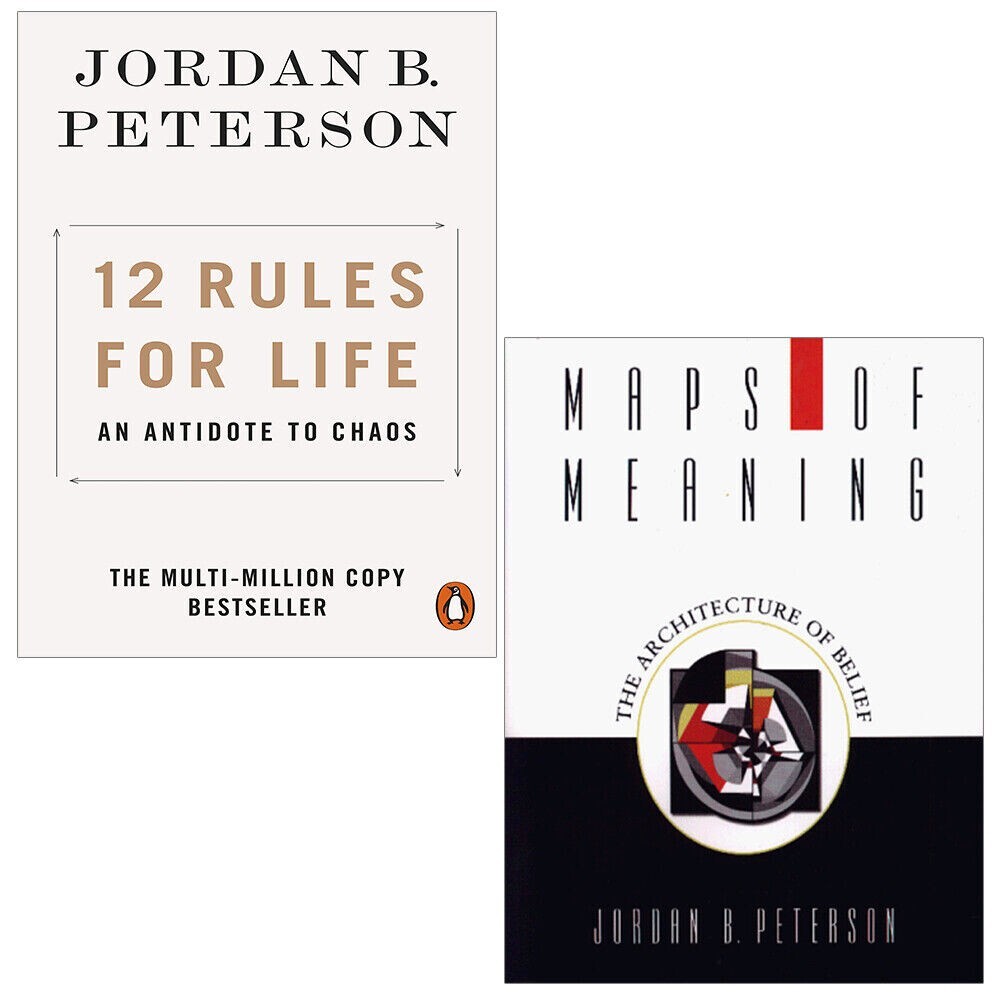 Jordan B. Peterson Collection 2 Books Set 12 Rules for Life, Maps of Meaning New