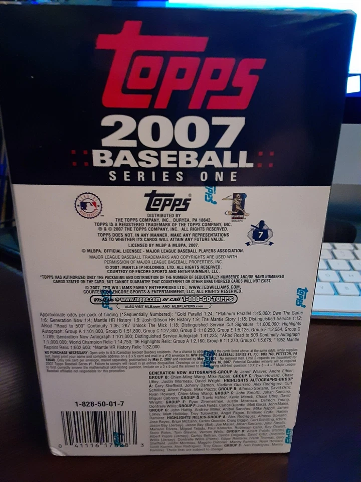 Topps Baseball Series One 2007 paquete de 20 Blaster Box Target exclusivo Ted Williams Foto 2 de 4
