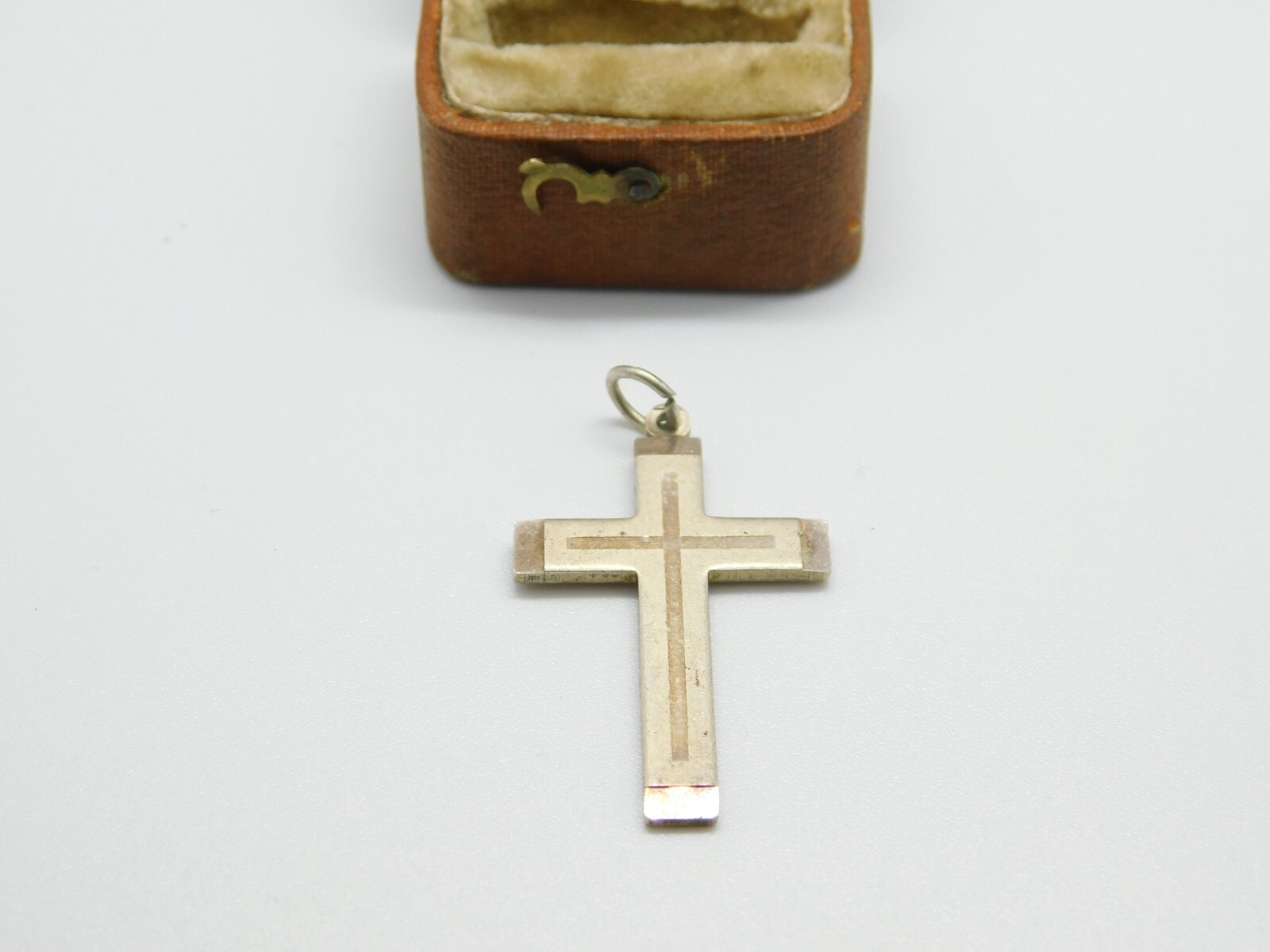 Vintage Sterling Silver Small Crucifix Charm Pendant
