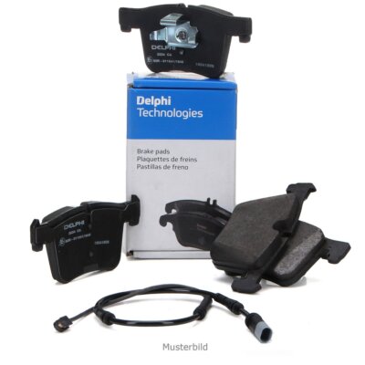 DELPHI LP608 Bremsbeläge + Warnsensor für MERCEDES 190 W201 E-KLASSE W124 vorne